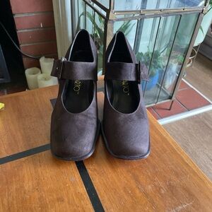 Franco Sarto Dark Brown Mary Jane Heels